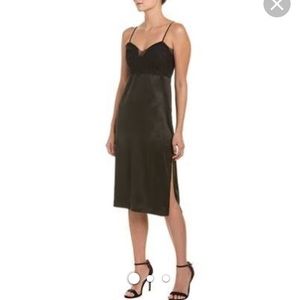 BCBGeneration black lace slip cami midi dress sz 6